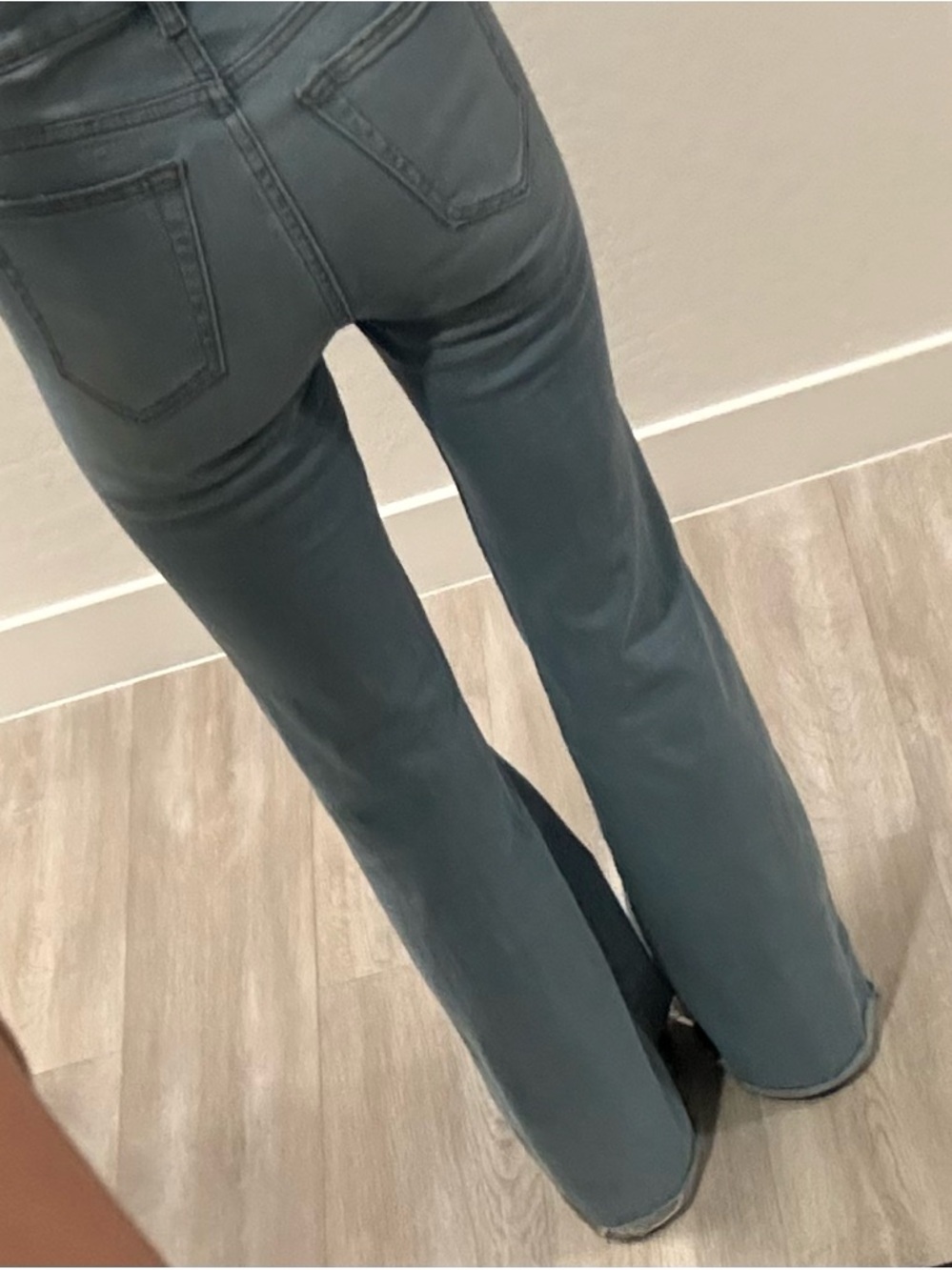 Joes Jean Flare Distressed Hem Light Wash High Rise Jeans - Picture 11 of 13